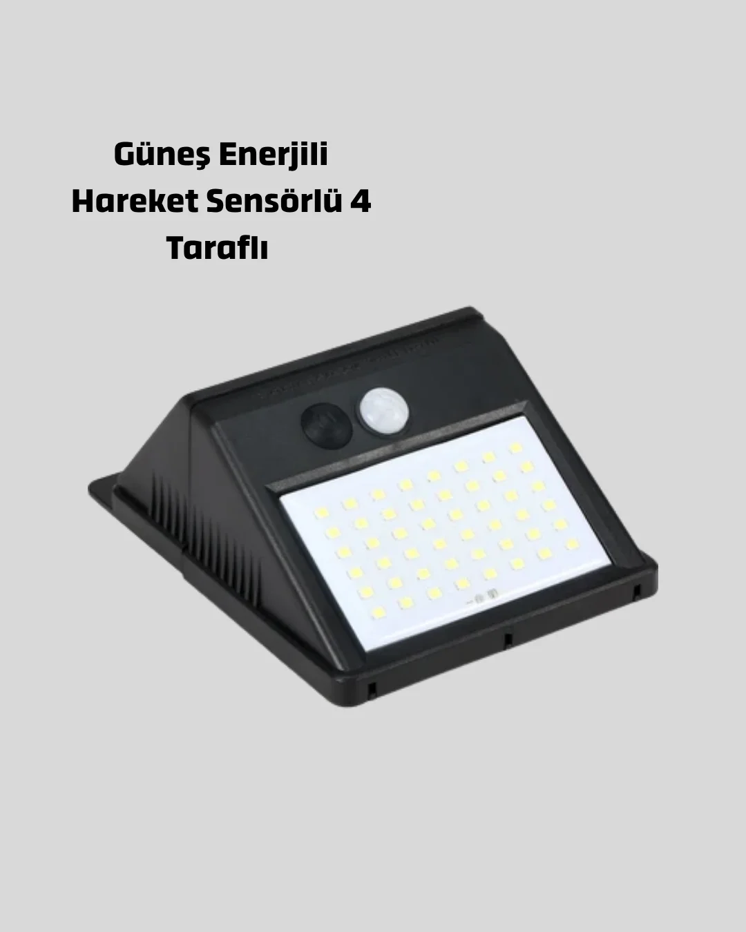Mey İthalat® Solar Güneş Enerjili Hareket Sensörlü 4 Taraflı Bahç