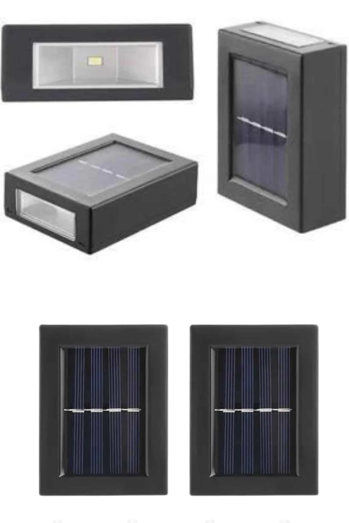 Mey İthalat® Solar Güneş Enerjili Çift Taraflı Duvar Lambası Çift