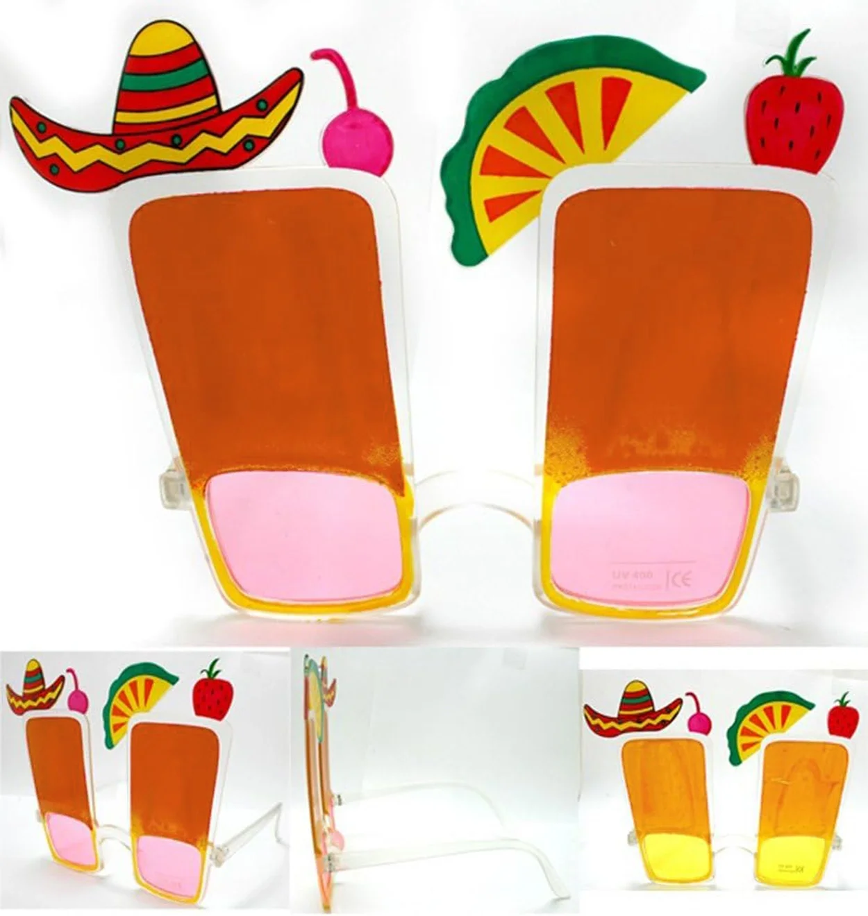 Mey İthalat® Sombrero Hawaii Fiesta Meyve Figürlü Yaza Merhaba Gö