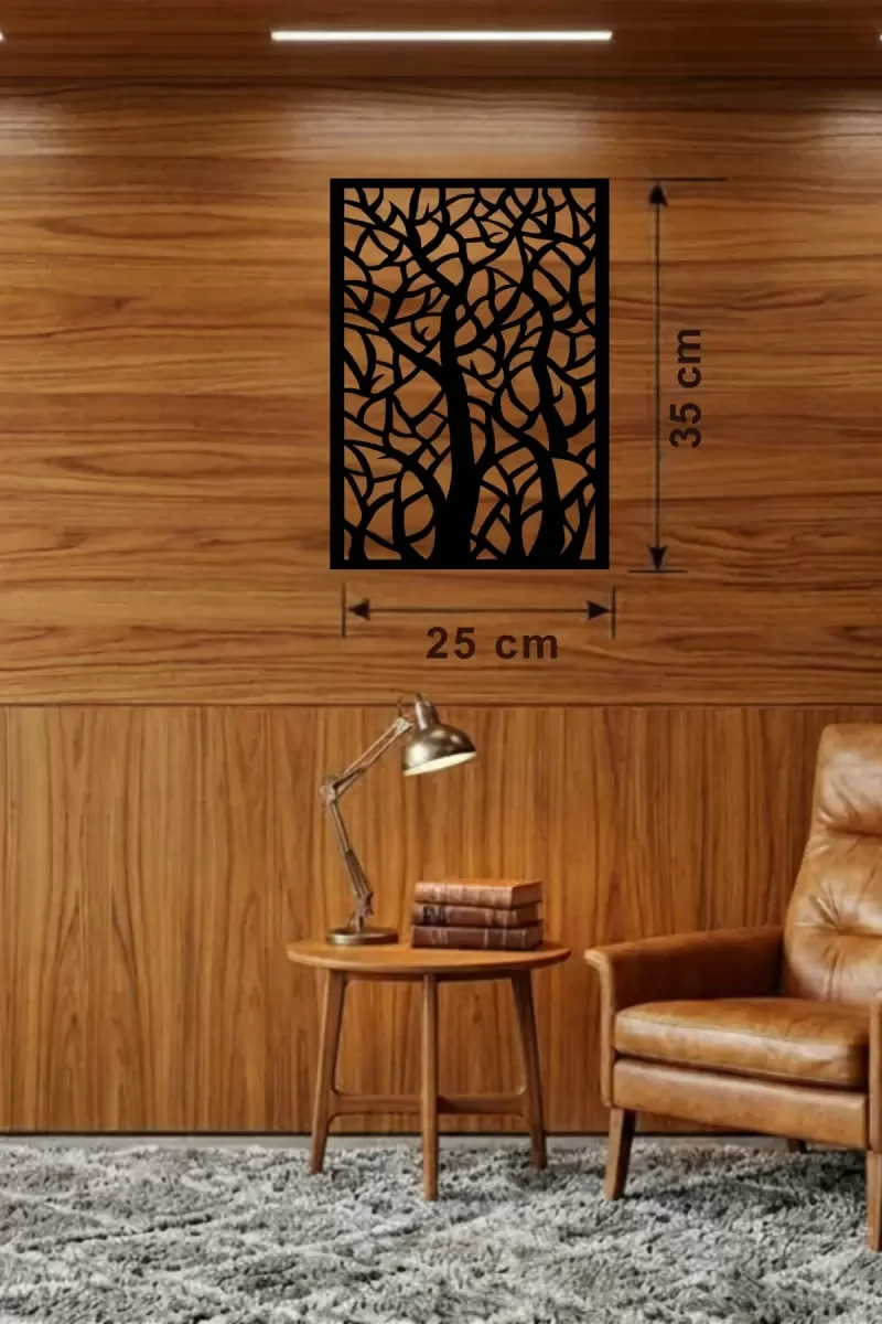 Mey İthalat® Soyut Ağaç Dalları Ahşap Duvar Tablosu - 25x35 cm La Mey İthalat® Soyut Ağaç Dalları Ahşap Duvar Tablosu - 25x35 cm La