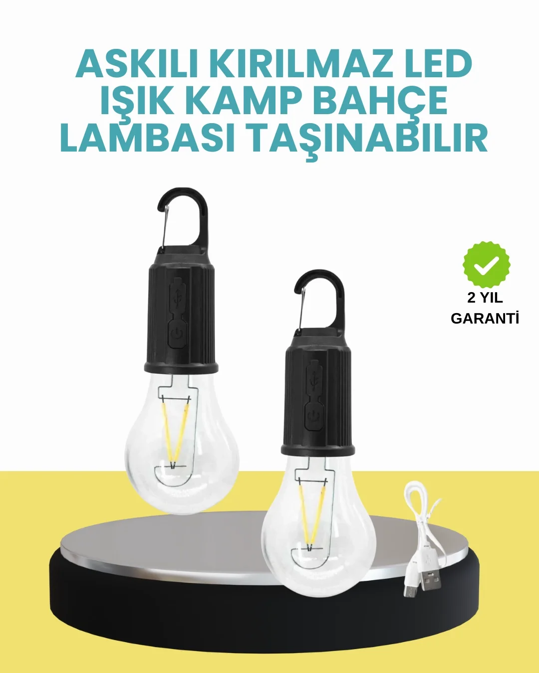 Mey İthalat® Su Geçirmez Dış Mekan LED Çadır Işığı