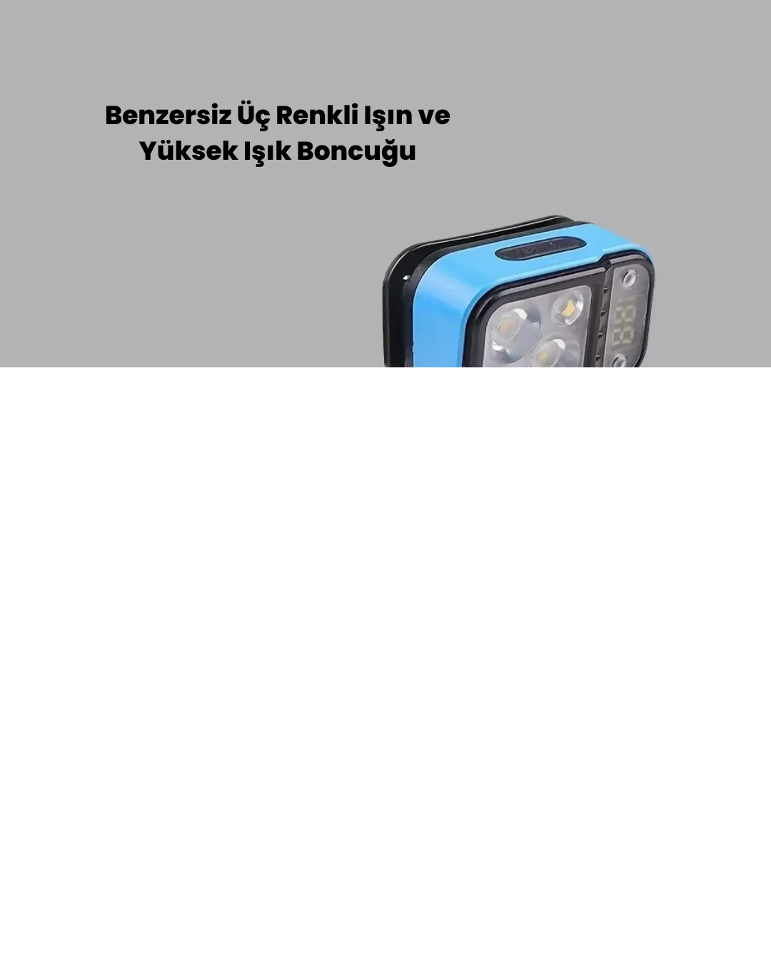 Mey İthalat® Süper Parlak LED Kafa Feneri 3 Renk 53 Mod Type C Şa