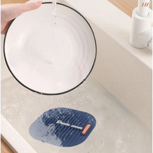 Mey İthalat® Süzgeçli Lavabo Gider Koruyucu Mat Gri
