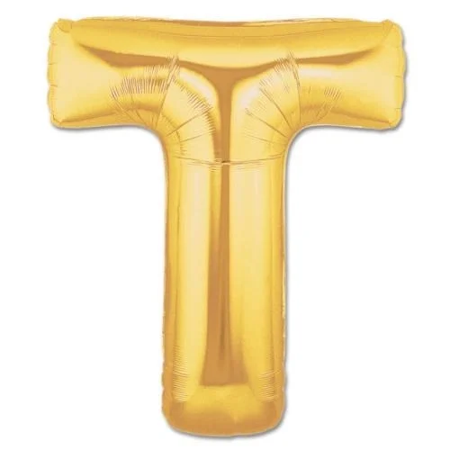 Mey İthalat® T Harf Folyo Balon Altın Renk  40 inç