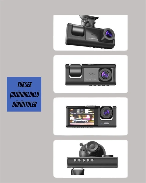 Mey İthalat® TA-01 LCD Ekranlı Gece Görüşlü Araç Kamerası