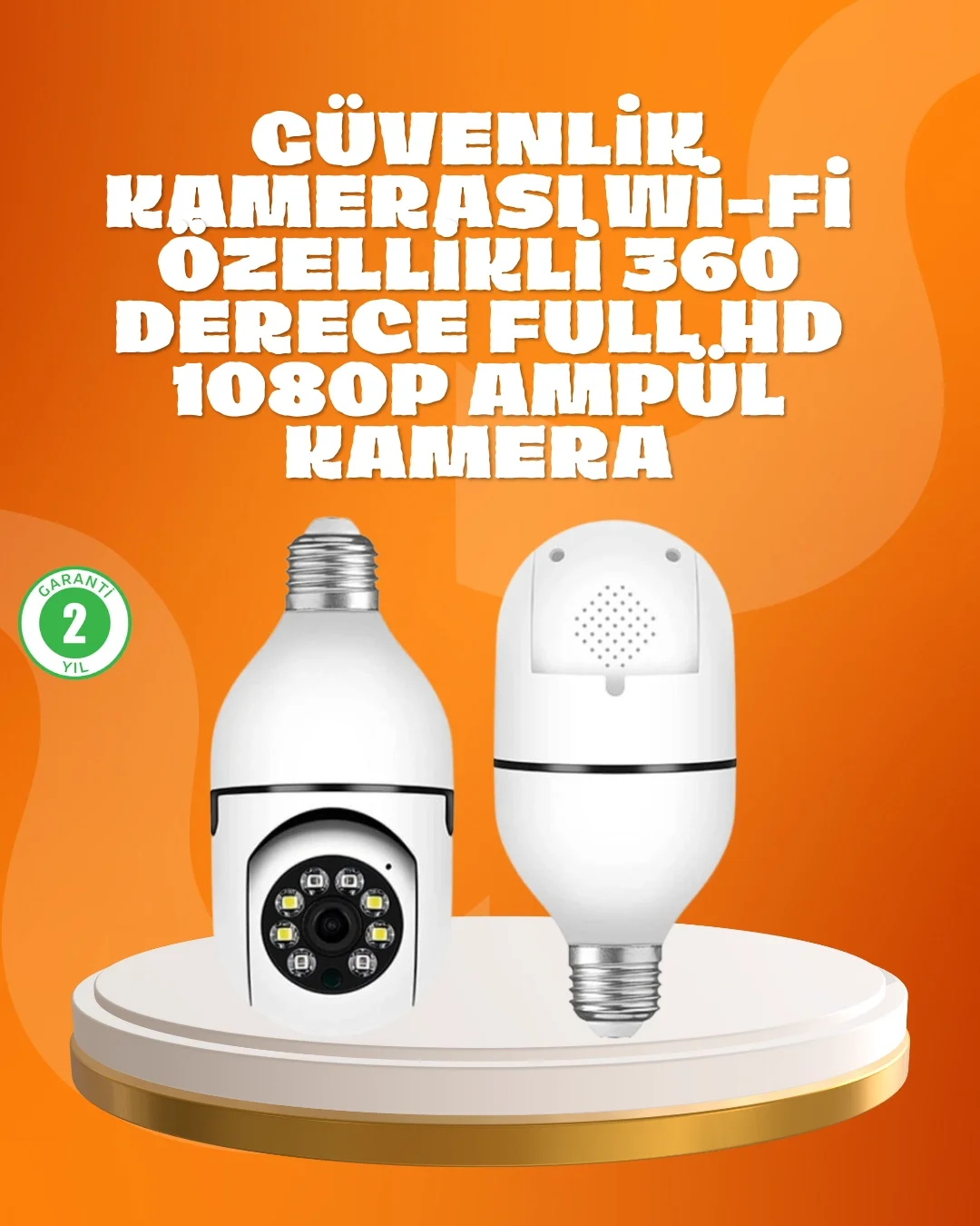 Mey İthalat® Tam Karanlıkta Görüntüleme Sağlayan 1080P Ampul Güve
