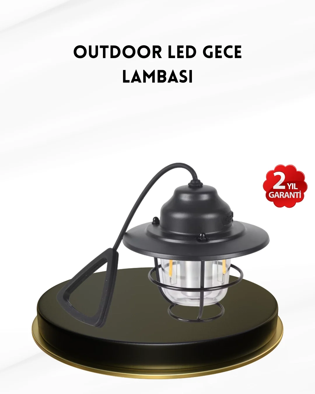 Mey İthalat® Taşınabilir Retro Çam Konisi Kamp Lambası Gece Işığı