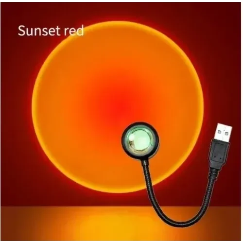 Mey İthalat® Taşınabilir USB Sunset Gün Batımı Ambiyans Işığı Lam