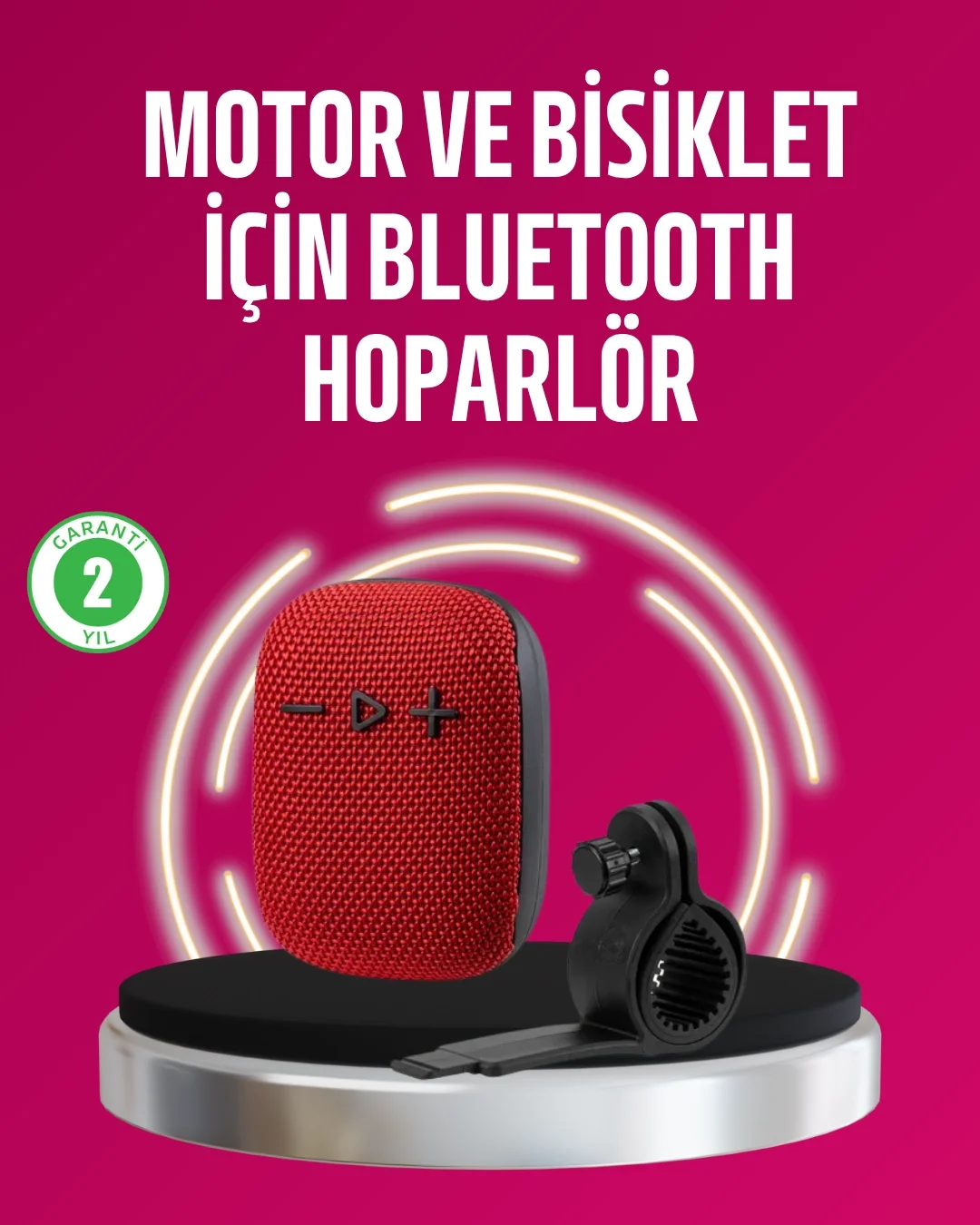 Mey İthalat® Taşınabilir Bluetooth Hoparlör Suya Dayanıklı Kumaş 