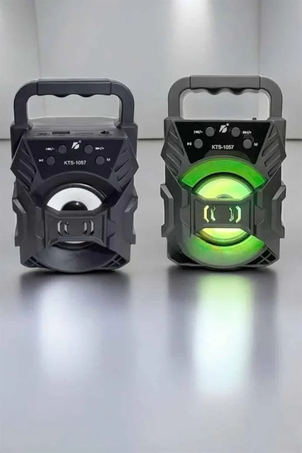 Mey İthalat® Taşınabilir Bluetooth Hoparlör Led Işıklı Uzun Pil Ö
