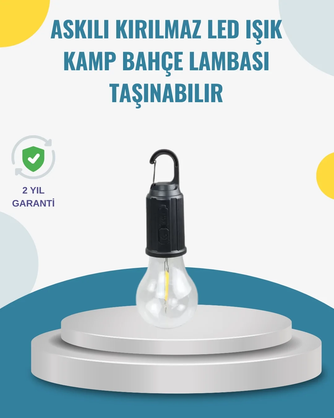 Mey İthalat® Taşınabilir Sıcak Işık Yayan Kamp Lambası