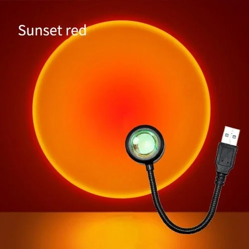 Mey İthalat® Taşınabilir USB Sunset Lamba: Ev ve Araba İçin Ambiy