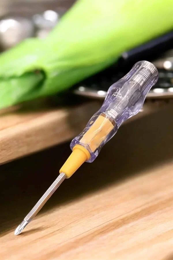 Mey İthalat® Test Cihazı Kontrol Kalemi Çift Başlıklı Şeffaf Elek
