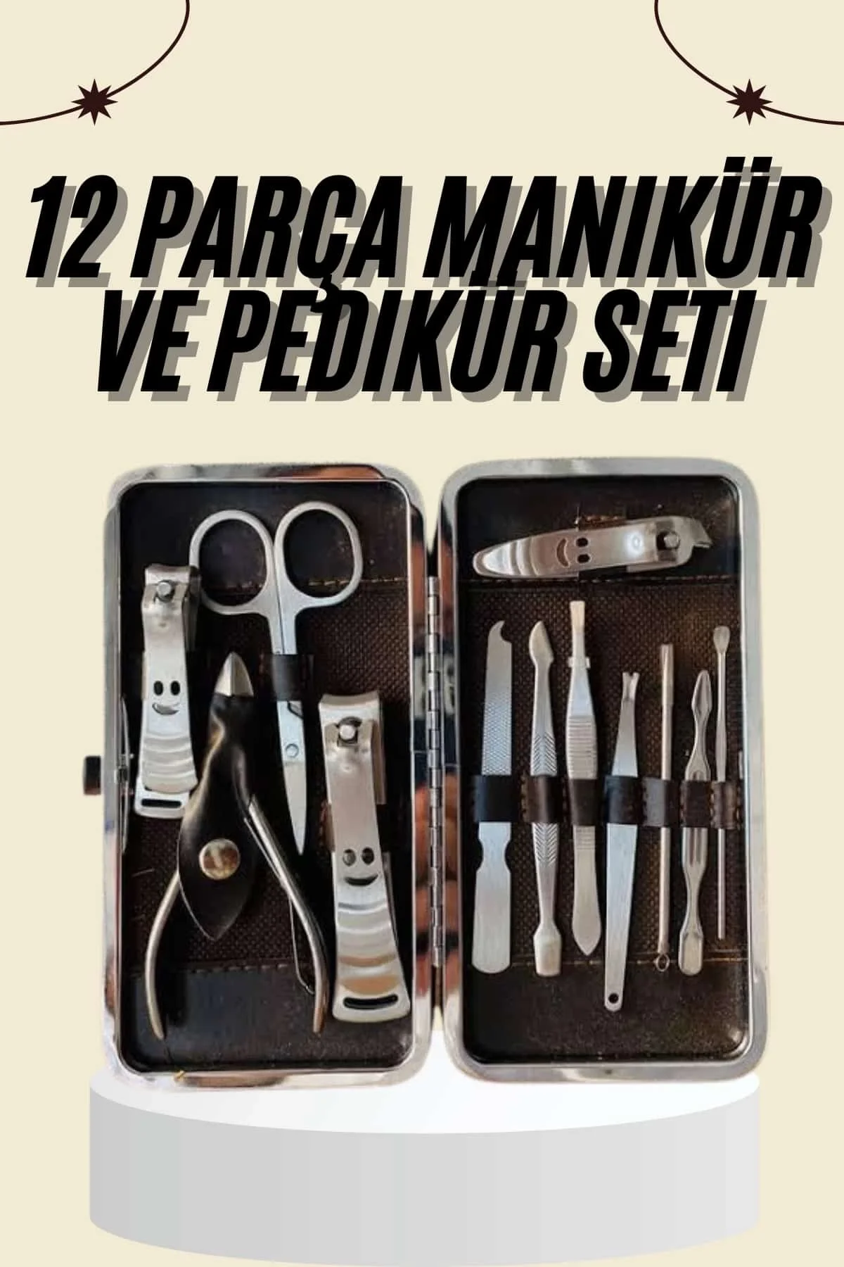 Mey İthalat® Tırnak Bakımı Tırnak Makası Profesyonel 12 Parça El 