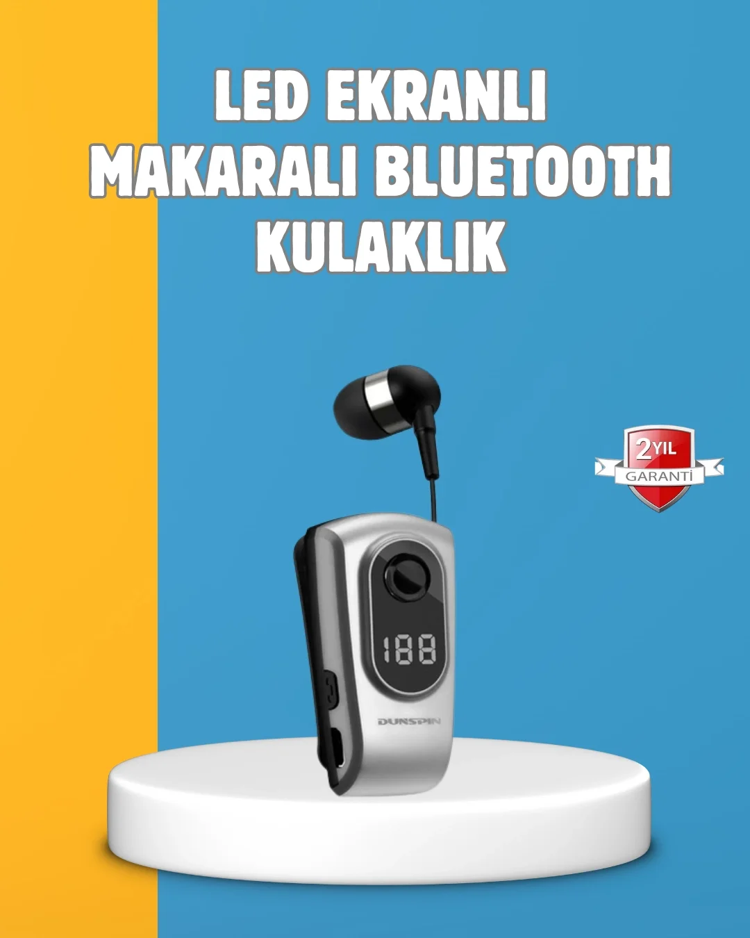 Mey İthalat® Titreşimli Bluetooth Kulaklık – Hızlı Şarj ve Uzun B