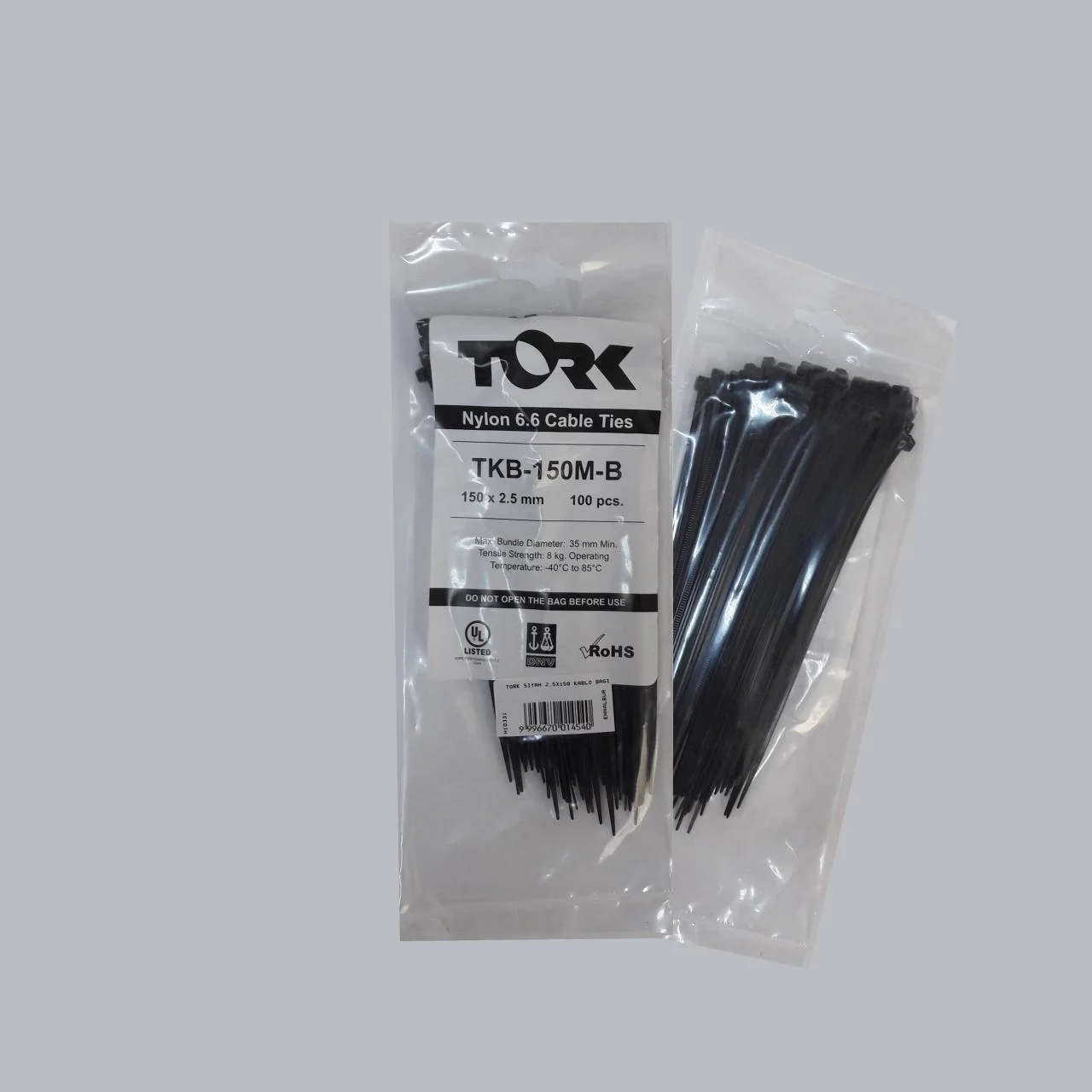 Mey İthalat® Tork Siyah Kablo Bağı 2,5x150