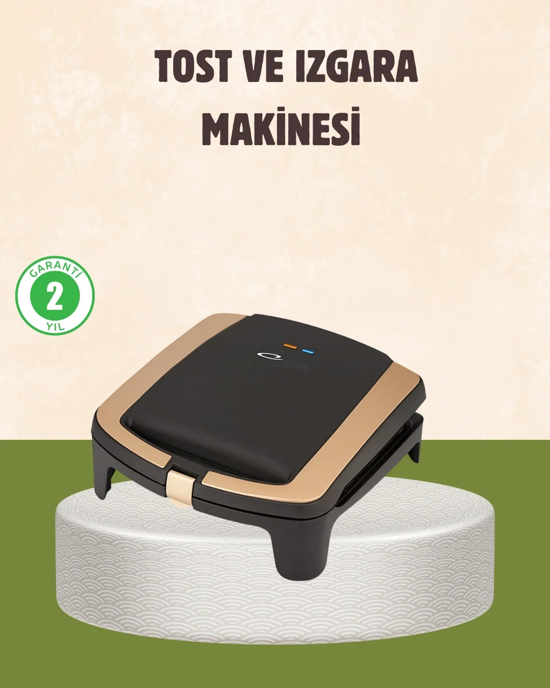 Mey İthalat® Tost Makinesi Isı Kontrollü 4 Dilim Kapasiteli