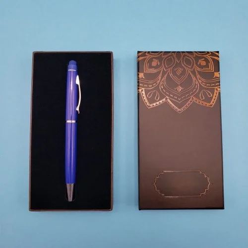 Mey İthalat® Touchpen Mavi Kalem Kutulu