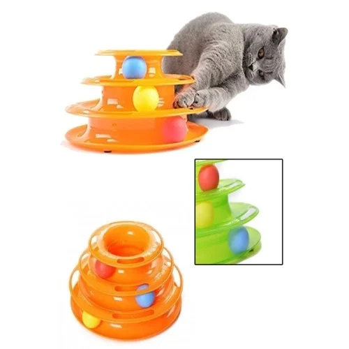 Mey İthalat® Tower of Tracks 3 Katlı Kedi Oyuncağı