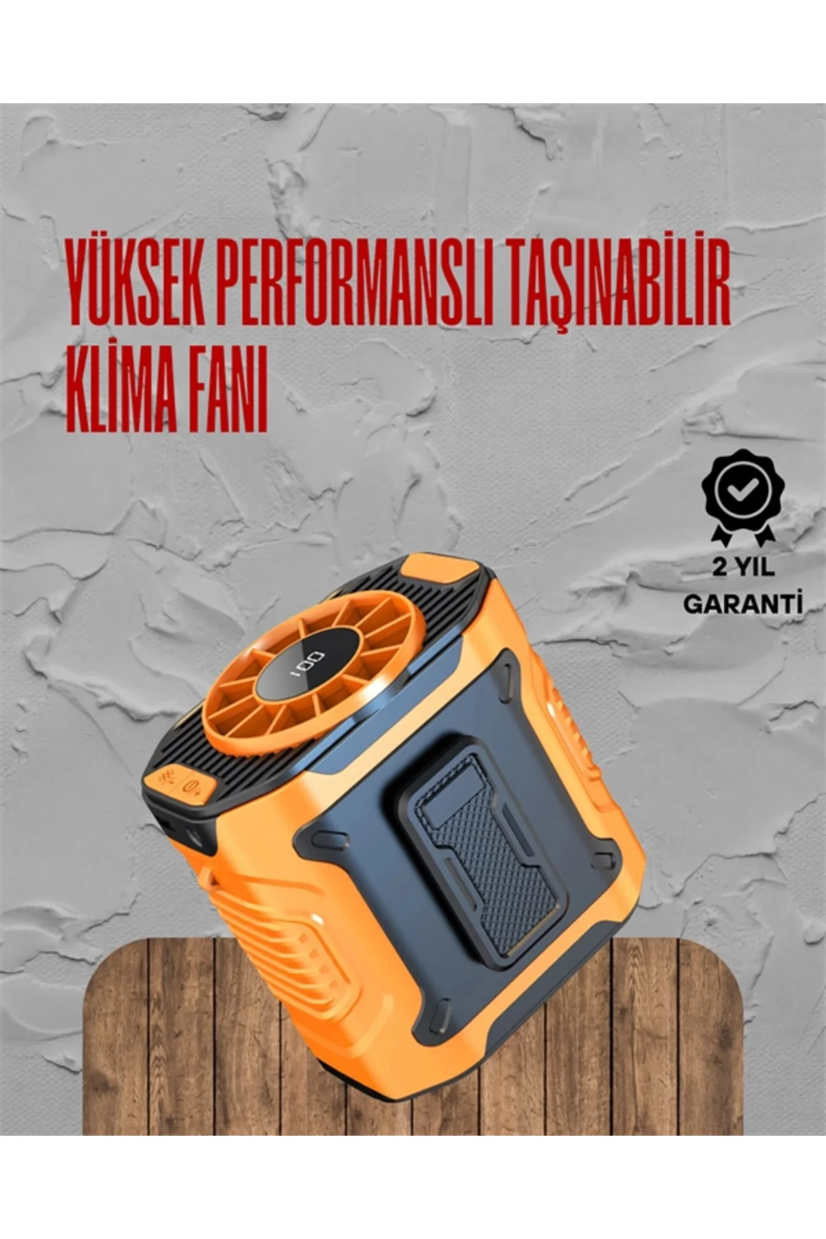 Mey İthalat® Turbo Mini Fan – Dijital Ekranlı, Sessiz & Şarjlı Se