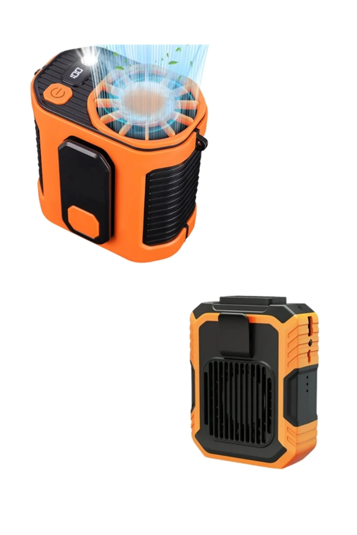 Mey İthalat® Turbo Mini Fan – Dijital Ekranlı, Sessiz & Şarjlı Se