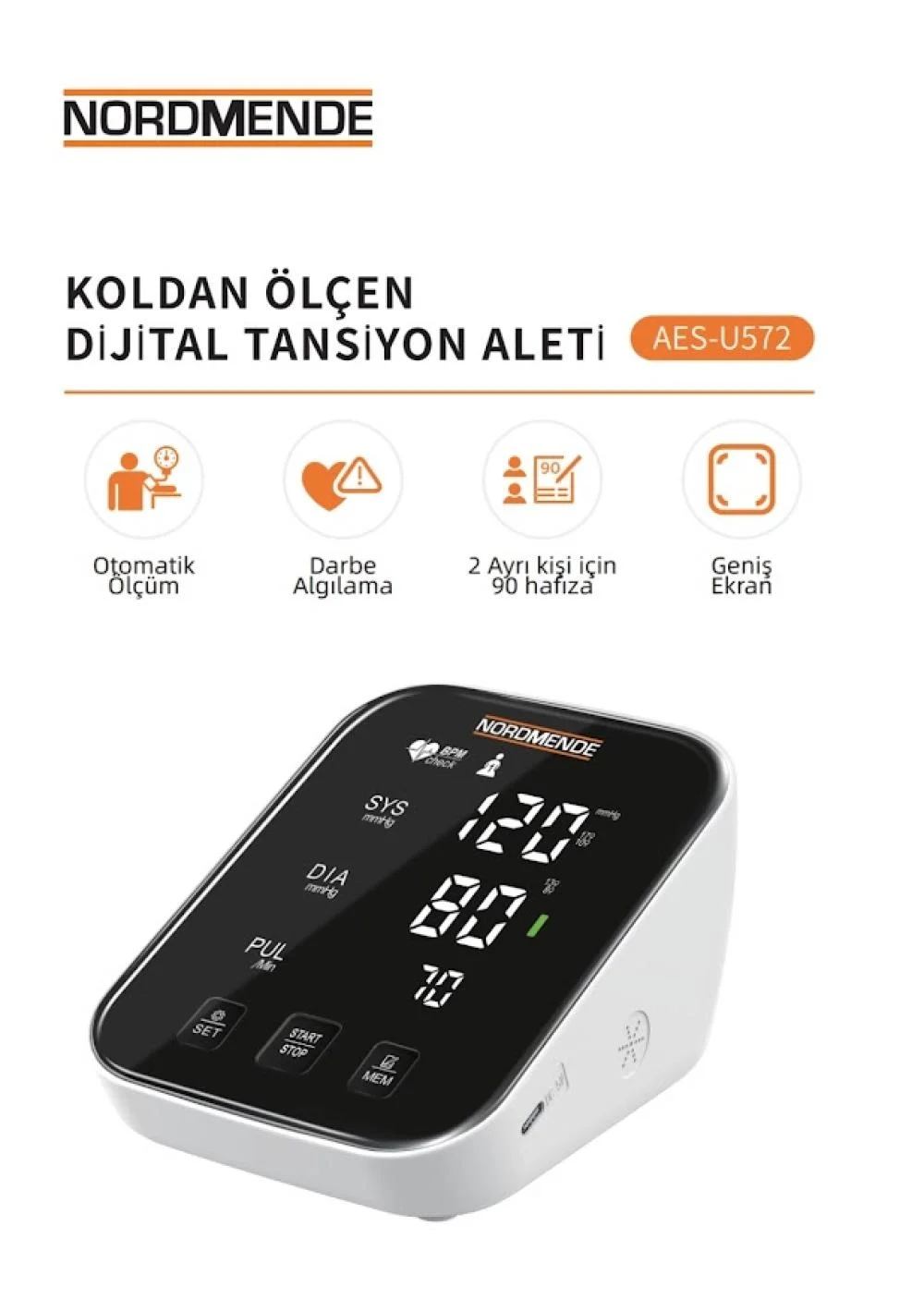 Mey İthalat® Türkçe Konuşan Şarjlı Dijital Tansiyon Aleti | Büyük Mey İthalat® Türkçe Konuşan Şarjlı Dijital Tansiyon Aleti | Büyük
