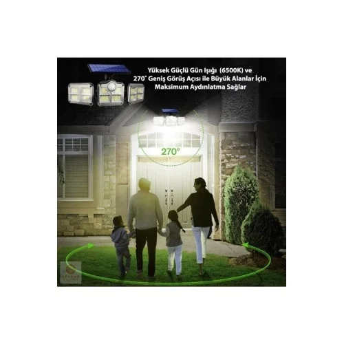 Mey İthalat® Uzaktan Kumandalı 122 Led Sensörlü Bahçe Lambası