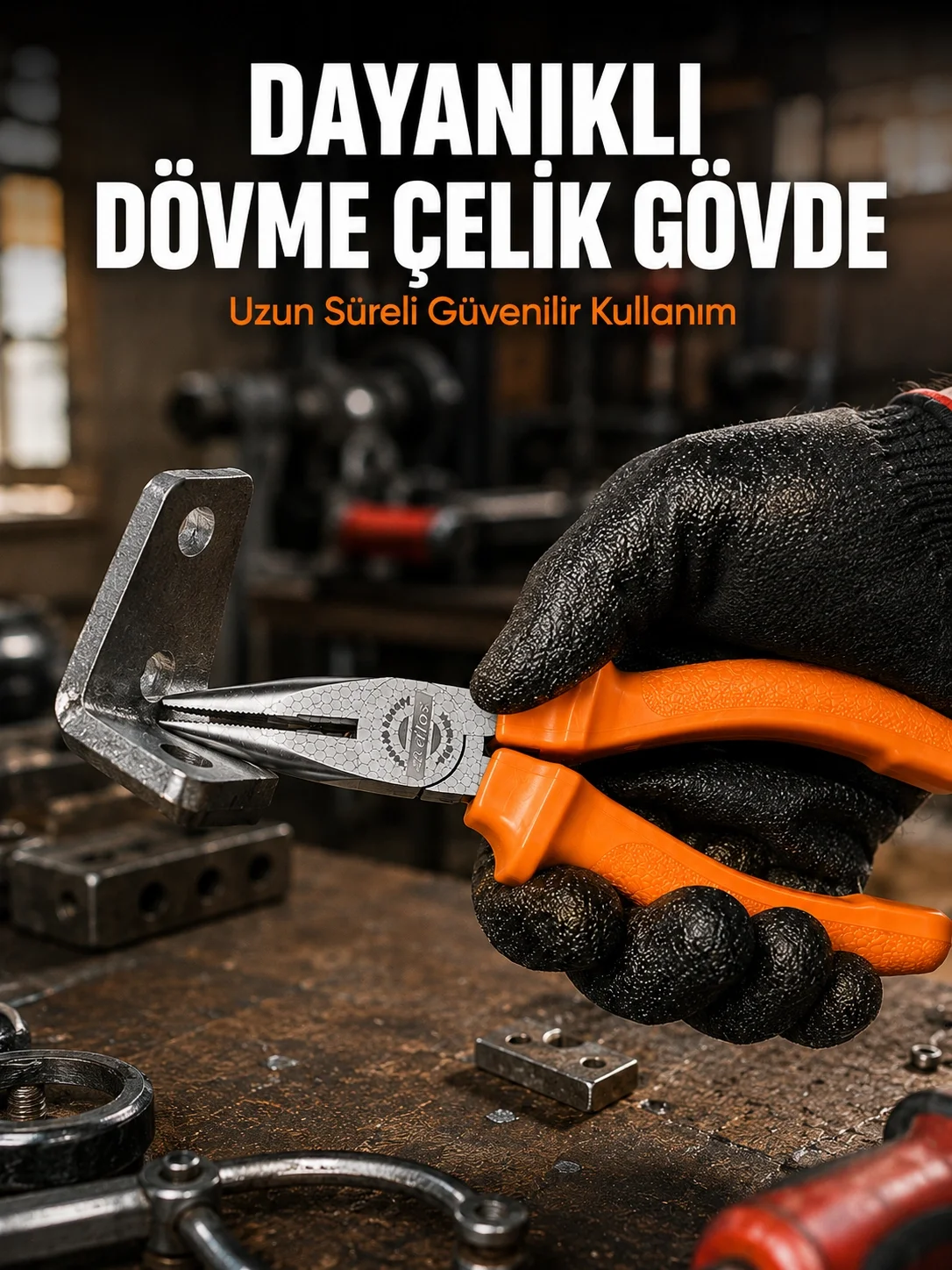 Mey İthalat® Uzun Çene Tasarımlı Dövme Çelik Kargaburun Hassas Ka