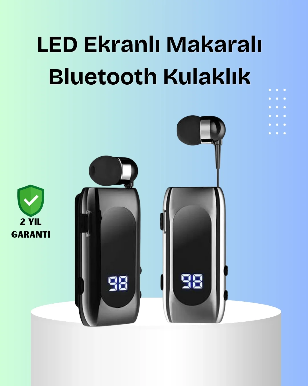 Mey İthalat® Uzun Pil Ömürlü Kablosuz Kulaklık – 25 Saat Konuşma 