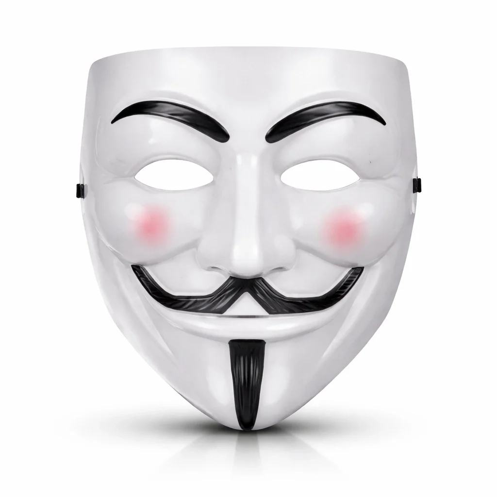Mey İthalat® V Mask Premium Vendetta Beyaz Maske (Guy Fawkes Stil