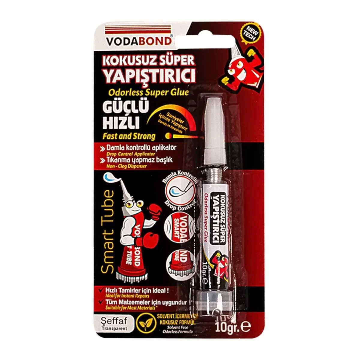 Mey İthalat® Vodabond Kokusuz Süper Hızlı Yapıştırıcı 10 gr
