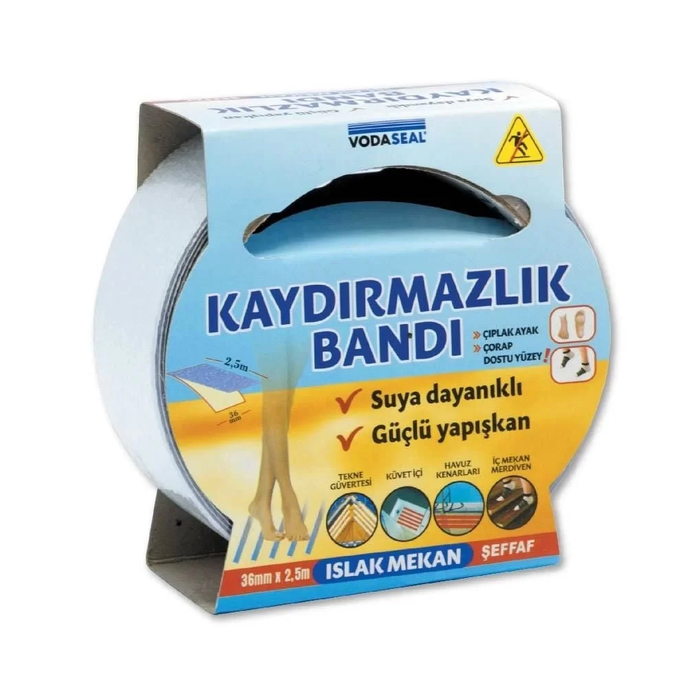 Mey İthalat® Vodaseal Islak Mekan Kaydırmazlık Bandı 36 mm 2,5 Me