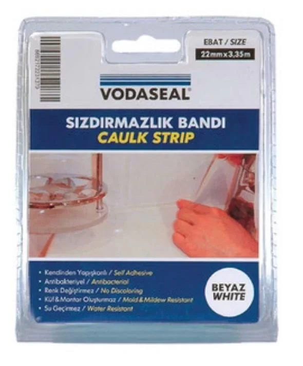 Mey İthalat® Vodaseal Küvet Kenar Sızdırmazlık Bandı 22 mm 3,35 M Mey İthalat® Vodaseal Küvet Kenar Sızdırmazlık Bandı 22 mm 3,35 M