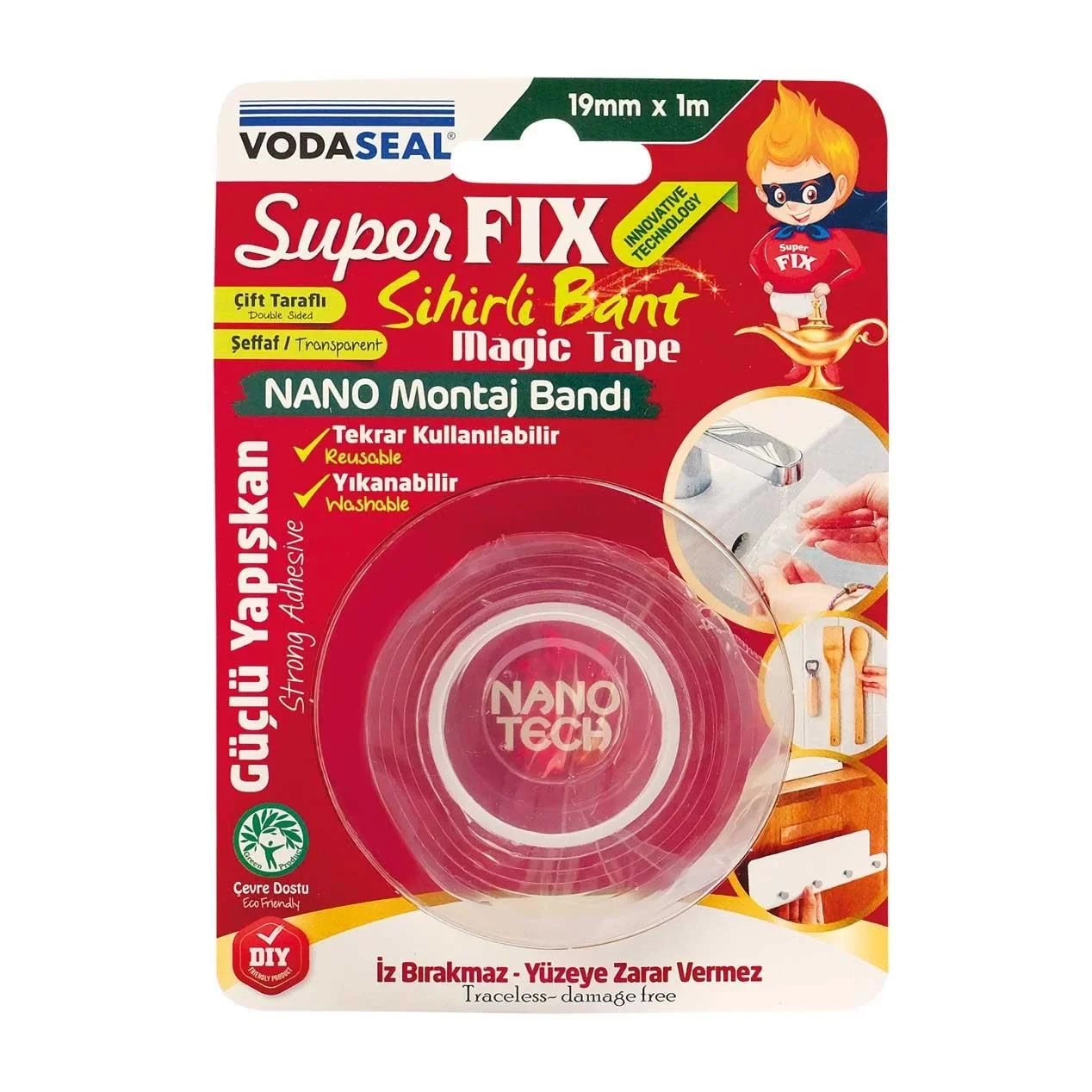 Mey İthalat® Vodaseal Süper Fix Sihirli Bant 19 mm 1 Metre Mey İthalat® Vodaseal Süper Fix Sihirli Bant 19 mm 1 Metre