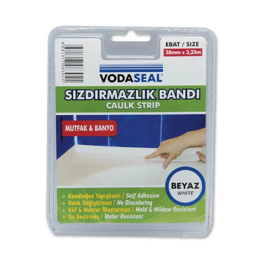 Mey İthalat® Vodaseal Küvet Kenar Sızdırmazlık Bandı 38 mm 3,35 M
