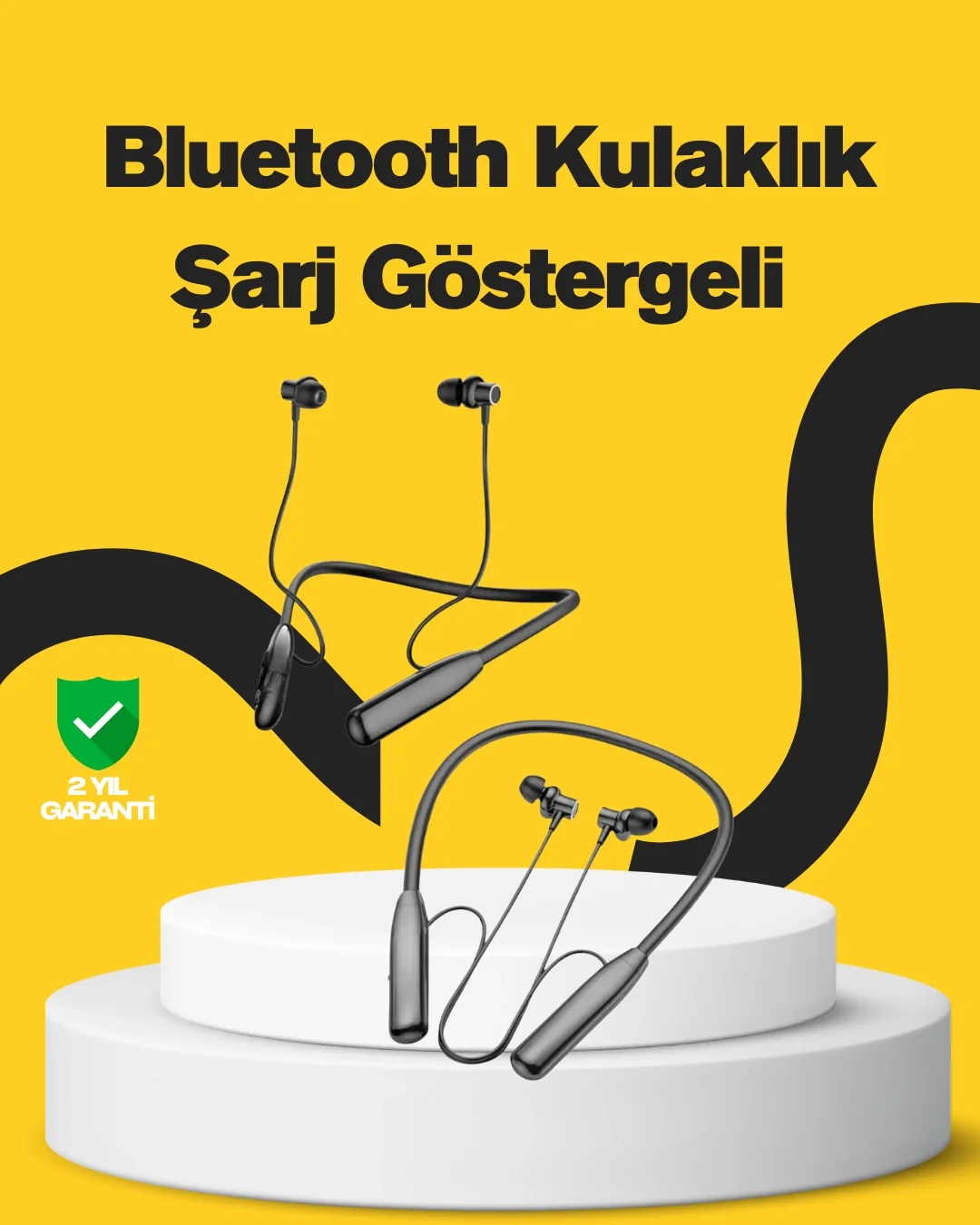 Mey İthalat® Y12 Bluetooth Boyun Bantlı Kulaklık – 100 Saat Pil, 