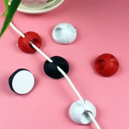 Mey İthalat® Yapışkanlı Kablo Sabitleyici Düzenleyici 6'lı Renkli