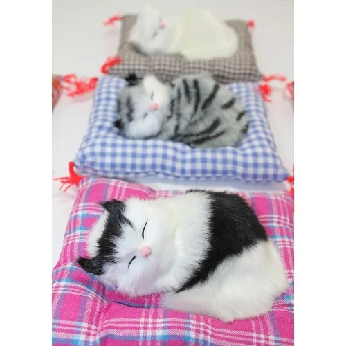 Mey İthalat® Yastıkta Uyuyan Kedi Sesli