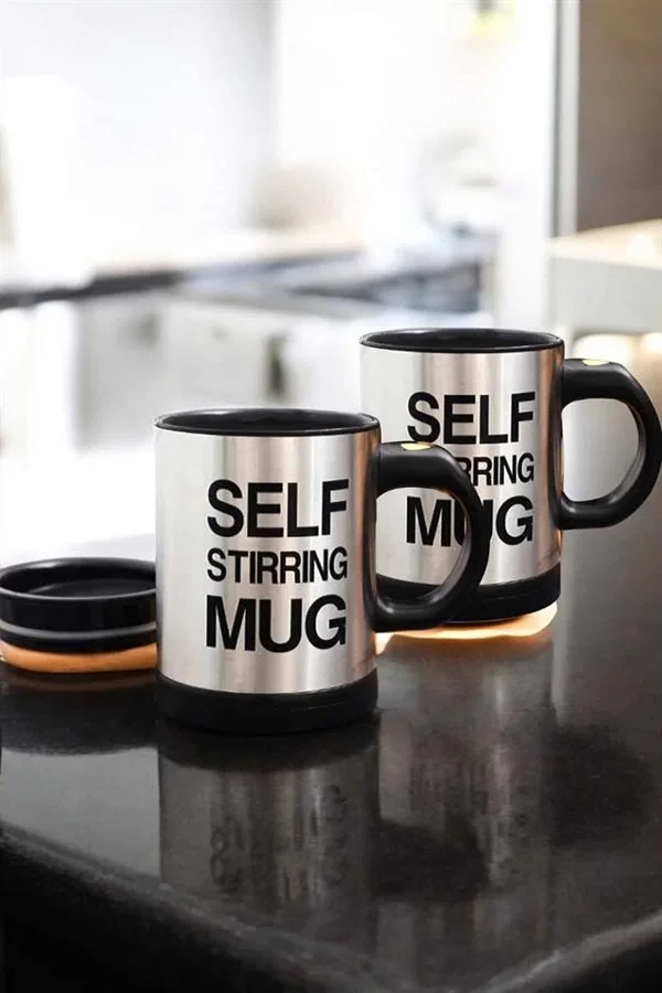 Mey İthalat® Yazılı Mug Kupa Karıştırıcı Özelliği Ve Paslanmaz Çe