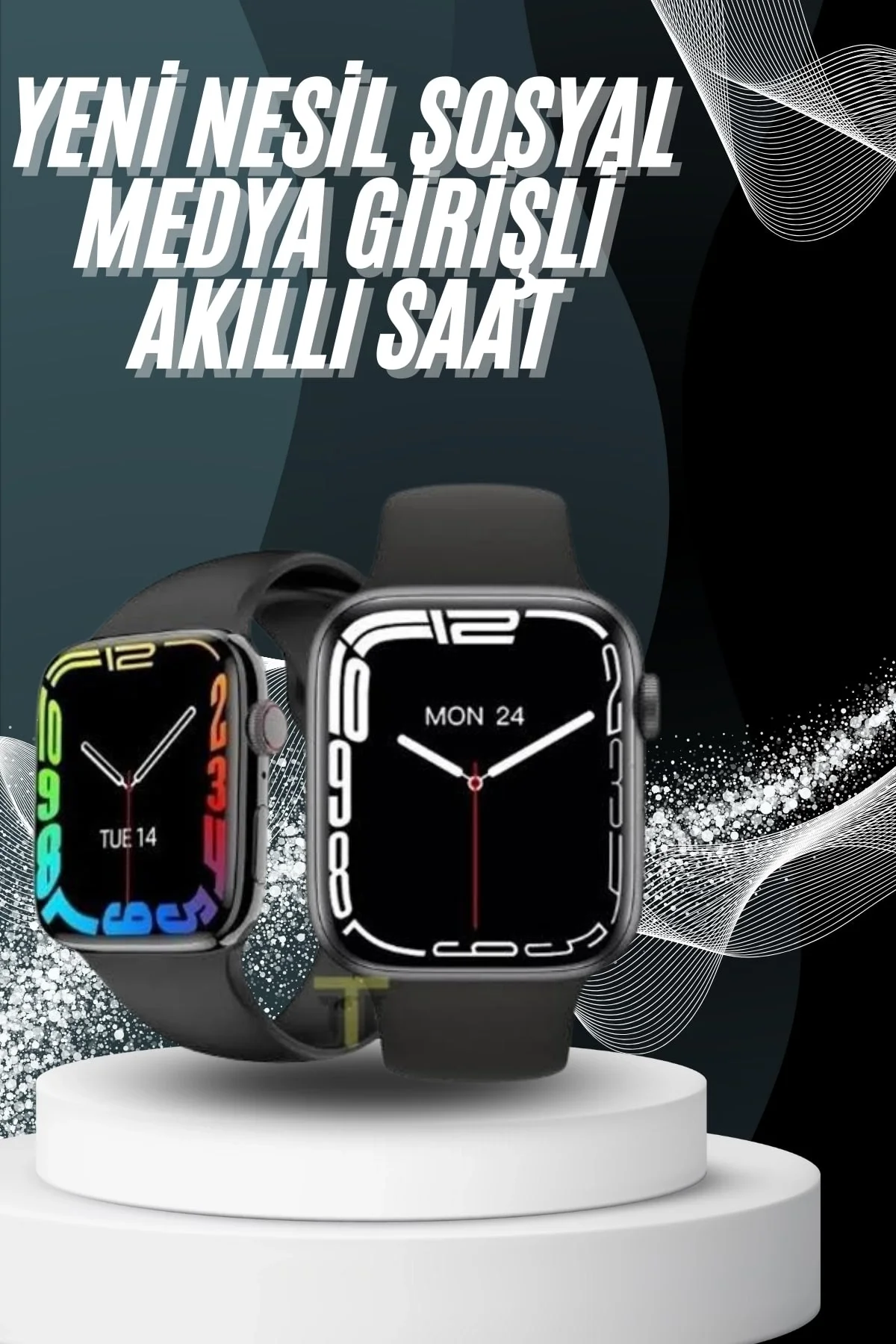Mey İthalat® Yeni Model Akıllı Saat Dokunmatik Ekran Unisex Amole