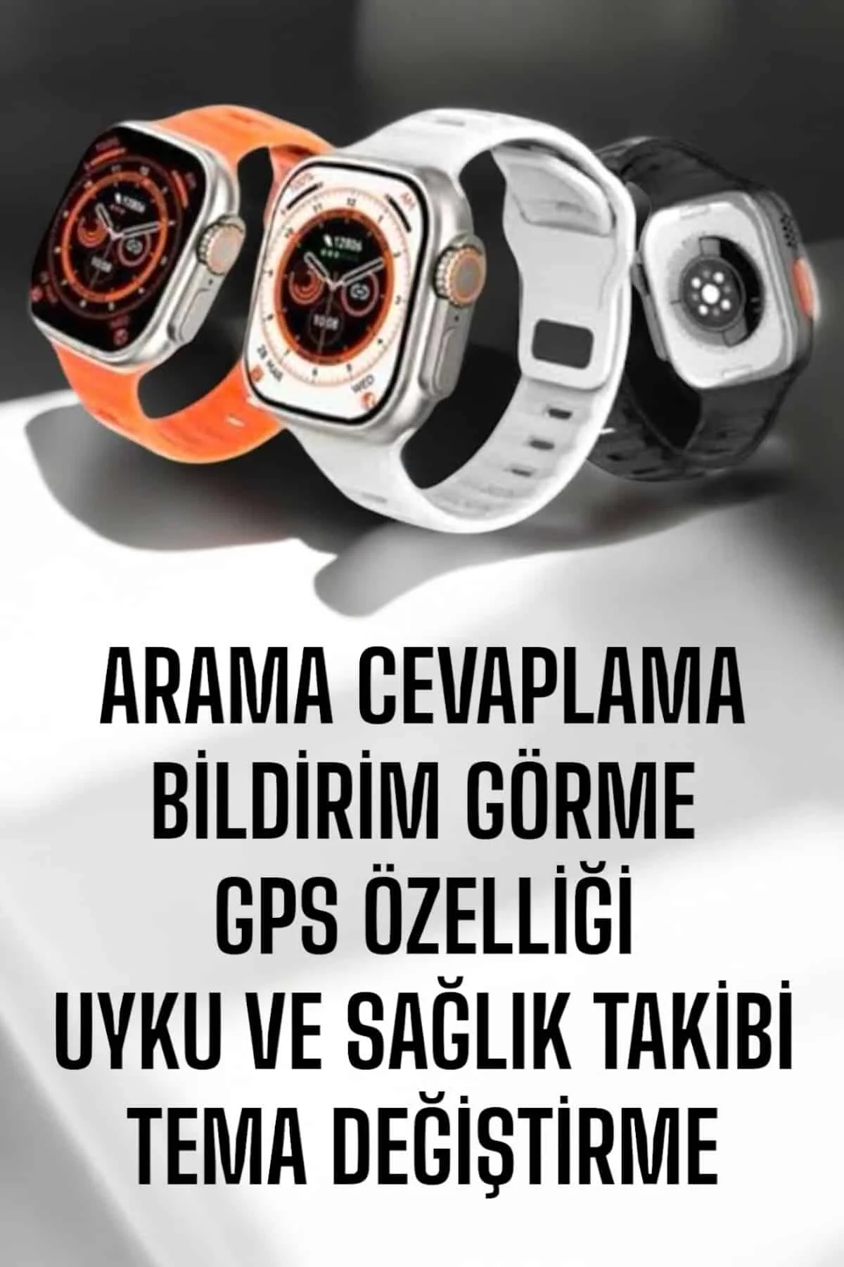 Mey İthalat® Yeni Nesil Akıllı Saat Adımsayar, GPS, Nabız Ölçer, 