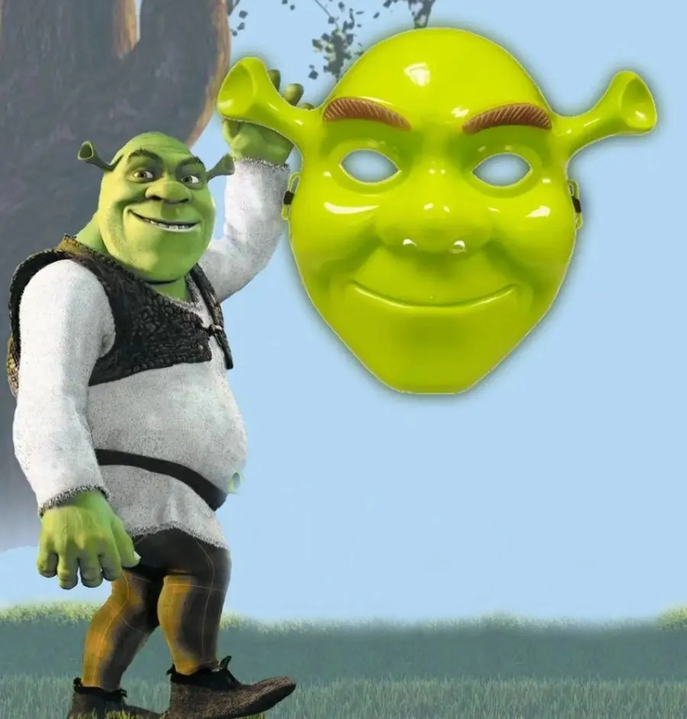 Mey İthalat® Yeşil Shrek Maskesi 21x25 cm