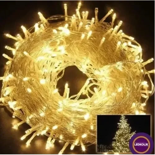Mey İthalat® Yılbaşı Aydınlatması 100 LED Perde Hortum Sıcak Beya