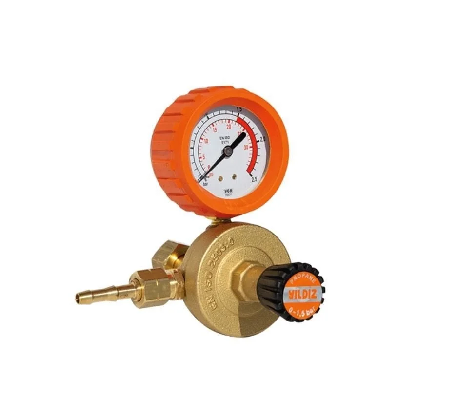 Mey İthalat® Yıldız 5120 Basınç Düsürücü Propan (Lpg) Manometreli