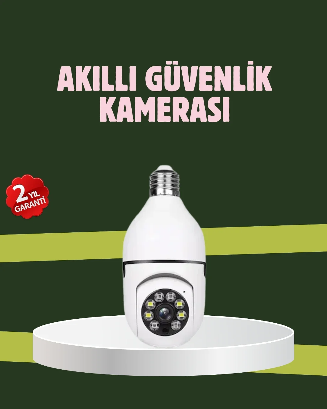 Mey İthalat® Yüksek Çözünürlüklü Kablosuz Akıllı Güvenlik Kameras