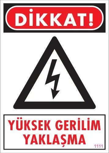 Mey İthalat® Yüksek Gerilim Uyarı Levhası 25x35 KOD:1111 Mey İthalat® Yüksek Gerilim Uyarı Levhası 25x35 KOD:1111