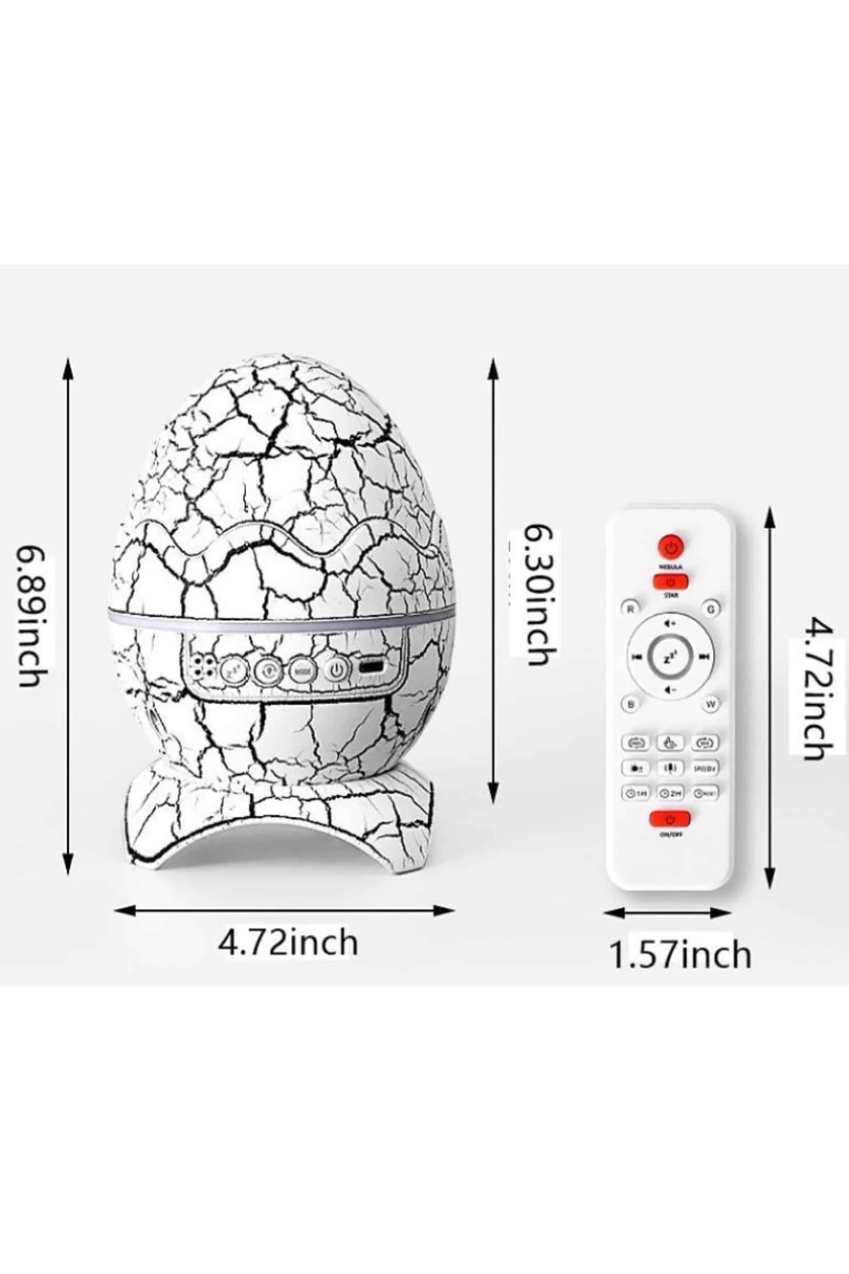 Mey İthalat® Yumurta Şeklinde Su Dalgalı Bluetooth Speaker Lamba 