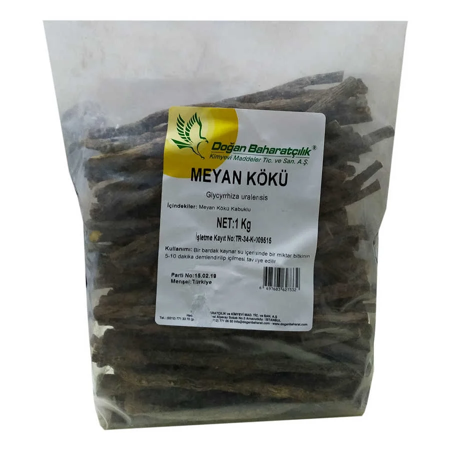 Meyan Kökü Kabuklu Çubuk Doğal 1000 Gr - Katkısız Doğal Meyan Kökü