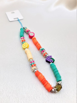 Tükkan Accessories Meyva Figürlü Fimo Taşli Mavi İpli Telefon Askisi Ve Charm-Tekask