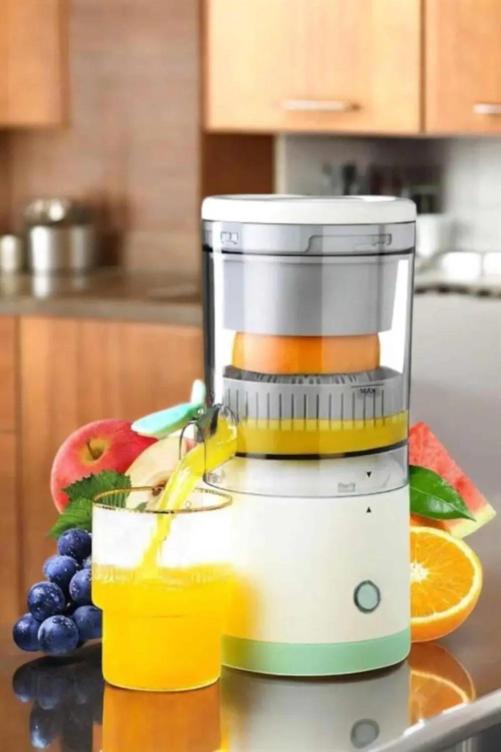 Meyve Sıkacağı USB Şarjlı Taşınabilir Çift Bıçaklı Güvenlik Kilid